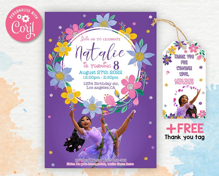 encanto birthday party invitation