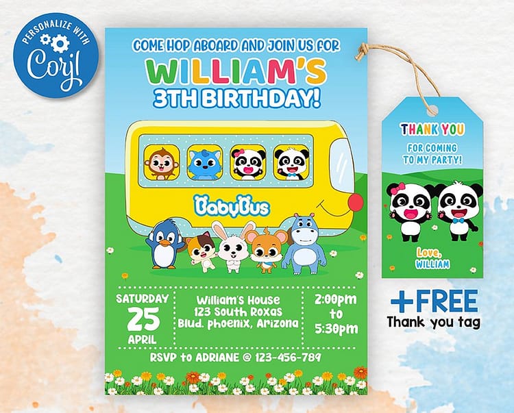 personalized birthday invitation card