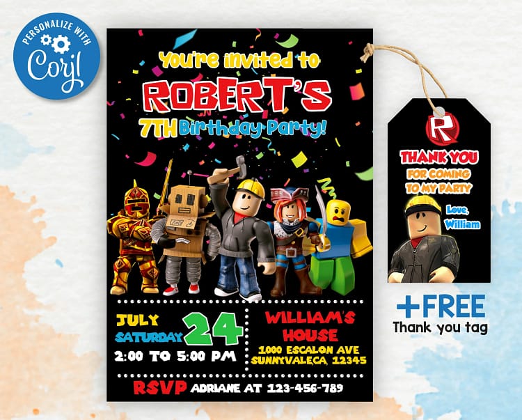 Roblox Birthday Party