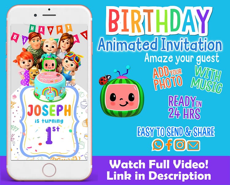 a birthday invitation card